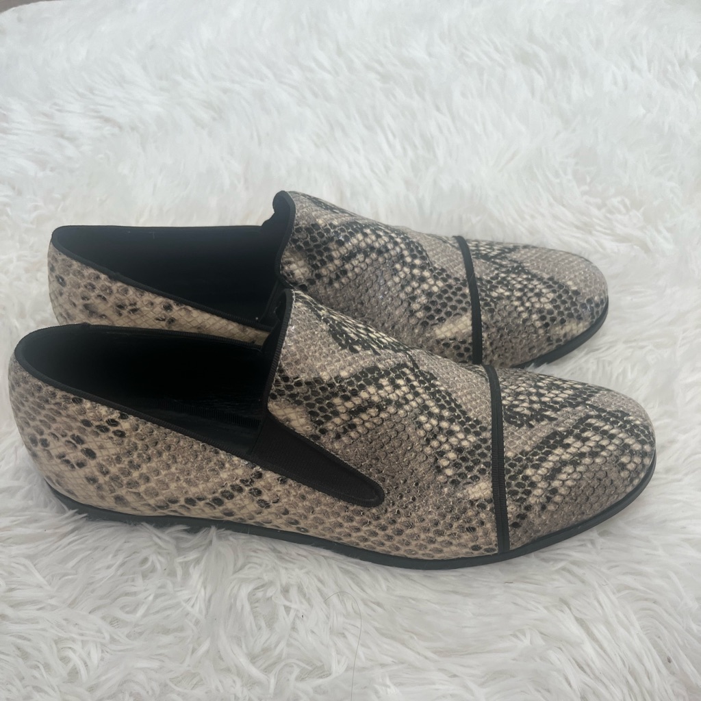 Pour La Victoire Lynn Snakeskin Loafers 9.5 Euc